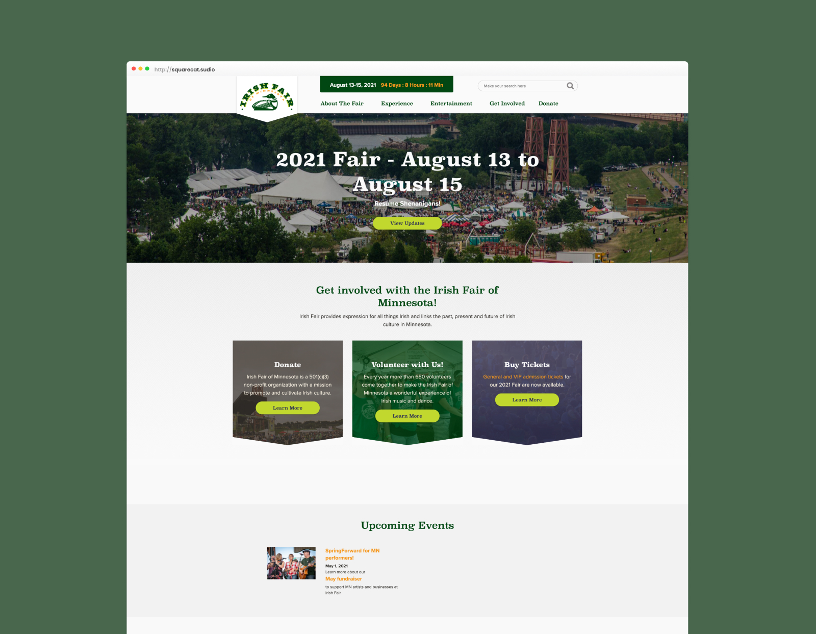 Irish Fair Website Top