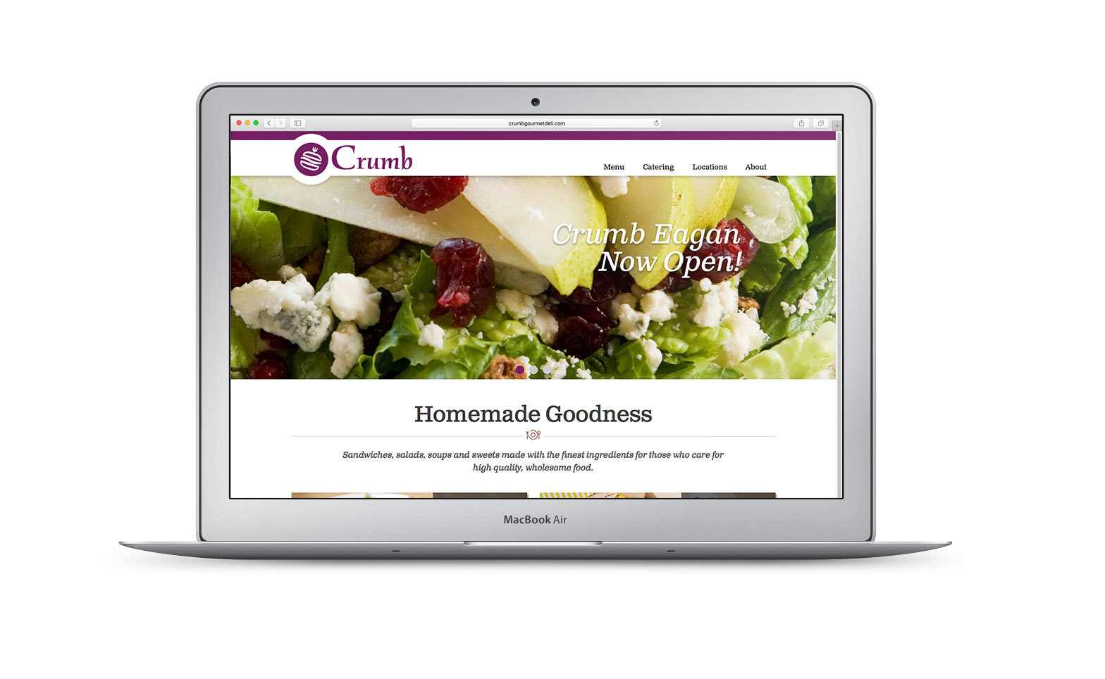 Crumb Deli Website Desktop
