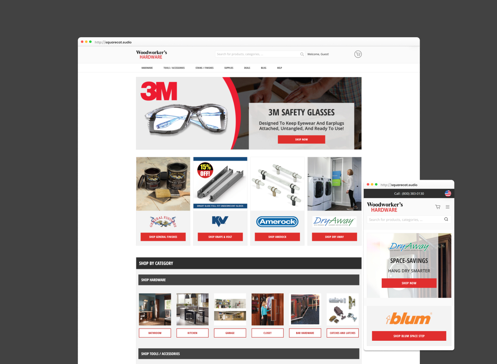 Woodworkers Hardware website top